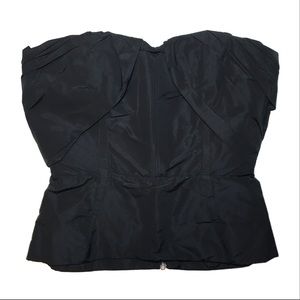 Dolce & Gabbana Black Bustier Zip Corset Ruched 42